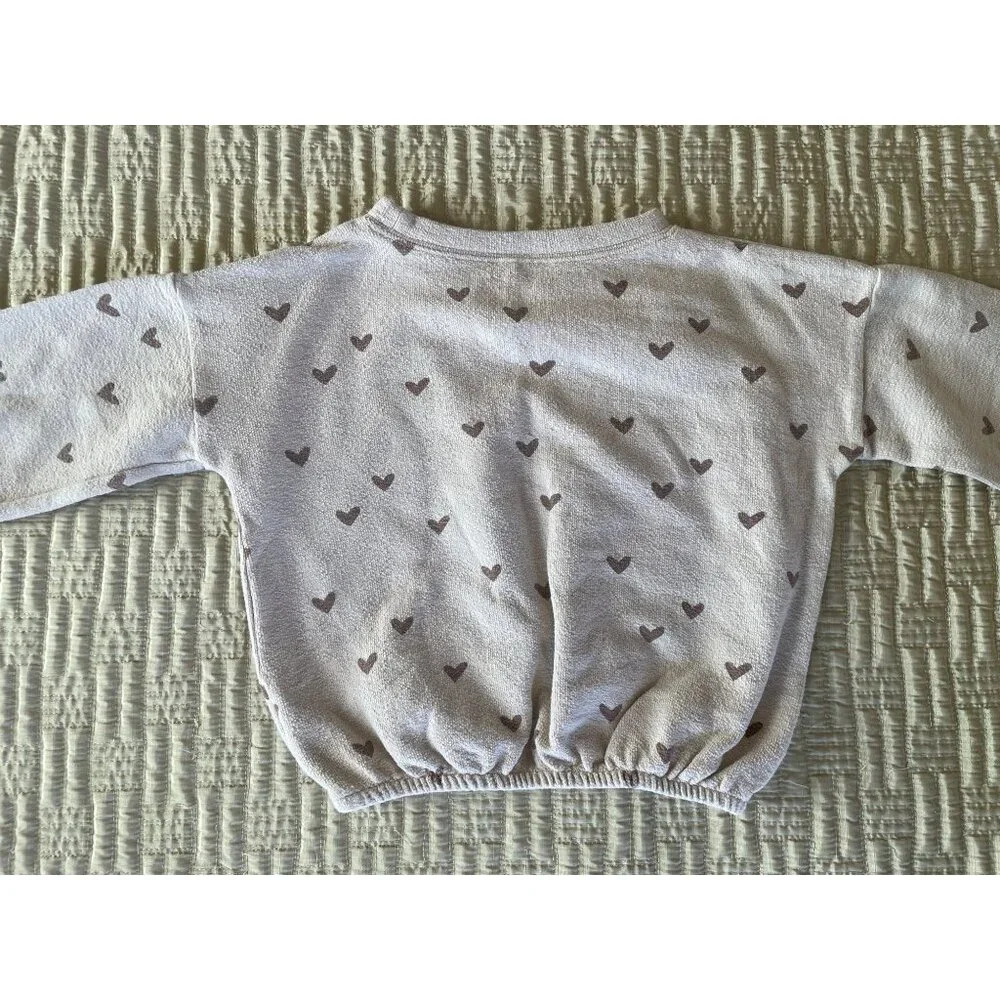 Rylee + Cru Cream Heart Print Sweatshirt & Legging Set